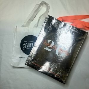 Sweaty Betty London Metallic Bag W/Orange handles